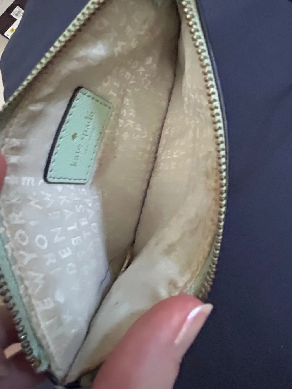 kate spade mint green wristlet